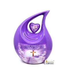 Lavender Divine Cross Cremation Urns for Ashes Adult Male - Urns for Ashes Adult Female - Urn - Urns - Cremation Urn from Keepsake Company