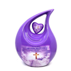 Lavender Divine Cross Cremation Urns for Ashes Adult Male - Urns for Ashes Adult Female - Urn - Urns - Cremation Urn from Keepsake Company