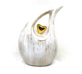 Gorgeous Golden White Teardrop Urn - Urns for Ashes Adult male - urns for human ashes female - Cremation Urns for Adult Ashes - Urns - Urn