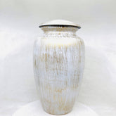 White Golden Adult Urn for Ashes - Cremation Urns for Adult Ashes - Urns for Ashes Adult Male - Urn - Urns for Human Ashes - Decorative Urn