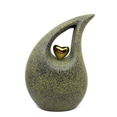 Green Black Teardrop Cremation Urns for Adult Ashes - Urn - Urns for Ashes Adult Male - Urns for Human Ashes - Cremation Urn - Funeral Urn
