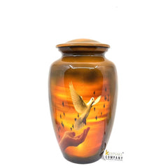 White Grey Adult Urn - Cremation Urns for Adult Ashes - Urns for Ashes Adult Male - Urn - Urns for Human Ashes - Decorative Urn - Ern