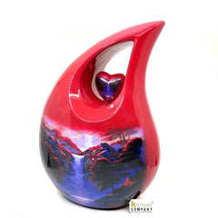Extra Large / Double Adult Red Cremation Urns for Ashes - Adult Urn - Funeral Urn - Urns for Human Ashes - Personalized urn - Memorial Urn