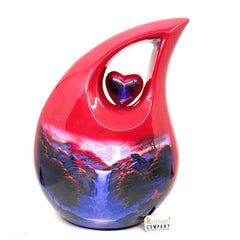 Extra Large / Double Adult Red Cremation Urns for Ashes - Adult Urn - Funeral Urn - Urns for Human Ashes - Personalized urn - Memorial Urn
