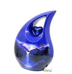Extra Large / Double Adult Blue Cremation Urns for Ashes - Adult Urn - Funeral Urn - Urns for Human Ashes - Personalized urn - Memorial Urn