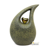 Green Black Teardrop Cremation Urns for Adult Ashes - Urn - Urns for Ashes Adult Male - Urns for Human Ashes - Cremation Urn - Funeral Urn