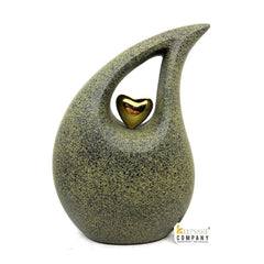Green Black Teardrop Cremation Urns for Adult Ashes - Urn - Urns for Ashes Adult Male - Urns for Human Ashes - Cremation Urn - Funeral Urn