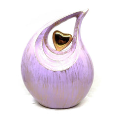 Gorgeous Golden Lavender Teardrop Urn - Urns for Ashes Adult - urns for human ashes female - Cremation Urns for Adult Ashes - Urns - Urn