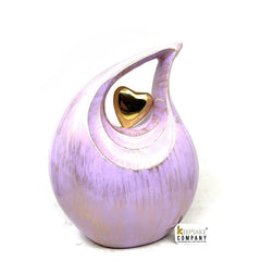 Gorgeous Golden Lavender Teardrop Urn - Urns for Ashes Adult - urns for human ashes female - Cremation Urns for Adult Ashes - Urns - Urn