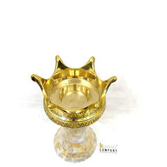 Mother of Pearl Tea light Cremation Urn with Golden Crown - Ash Urn - Keepsake Urn - Medium Urn for Ash - Keepsake Urns for Ashes