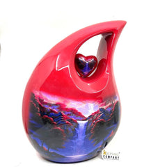 Extra Large / Double Adult Red Cremation Urns for Ashes - Adult Urn - Funeral Urn - Urns for Human Ashes - Personalized urn - Memorial Urn