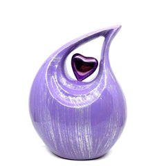 Glorious Lavender Silver Urn - Urns for Ashes Adult male - urns for human ashes female - Cremation Urns for Adult Ashes - Urns - Urn