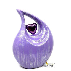 Glorious Lavender Silver Urn - Urns for Ashes Adult male - urns for human ashes female - Cremation Urns for Adult Ashes - Urns - Urn