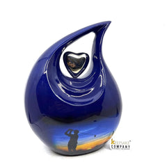 Blue Golf Teardrop Cremation Urns for Ashes - Urns for Ashes - Urn - Funeral Urn - Urn for Ashes - Memorial urn - Personalized Urn