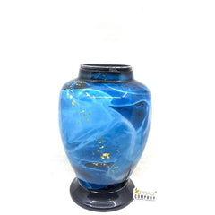 Blue Marble Adult cremation Urn for Ashes - Urns for Human Ashes with Angel Wings and Heart - Urn - Urn - Funeral Urn from Keepsake Company
