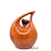 Orange Teardrop Urn - Urns for Ashes Adult male - urns for human ashes female - Cremation Urns for Adult Ashes - Memorial Urn - funeral Urn