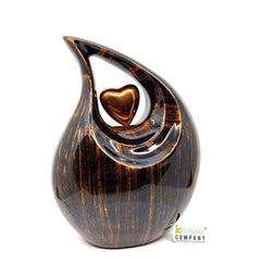 Gorgeous Copper Black Teardrop Urn - Urns for Ashes Adult male - urns for human ashes female - Cremation Urns for Adult Ashes - Urns - Urn