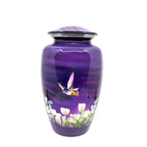Purple Humming Bird Adult Urn - Cremation Urns for Adult Ashes - Urns for Ashes Adult Male - Urn - Urns for Human Ashes - Decorative Urn
