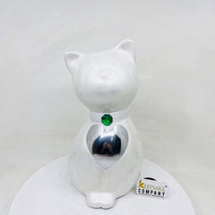 White Cat figurine Urn - Pet Urns for Cats Ashes - Urn for Cat Ashes - Urns for Ashes - Cat Urn for Ashes