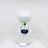 White Cat figurine Urn - Pet Urns for Cats Ashes - Urn for Cat Ashes - Urns for Ashes - Cat Urn for Ashes