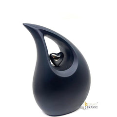 Black Matte Teardrop Urns for Ashes - urns for human ashes adult female - Urn - Urns - Cremation Urns for Adult Ashes - Personalized Urn