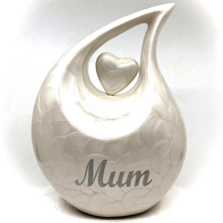 White Teardrop Urns for Ashes Adult Male - Urns for Human Ashes - Urn - Cremation Urns for Adult Ashes - Ashes Keepsake - Cremation Urns