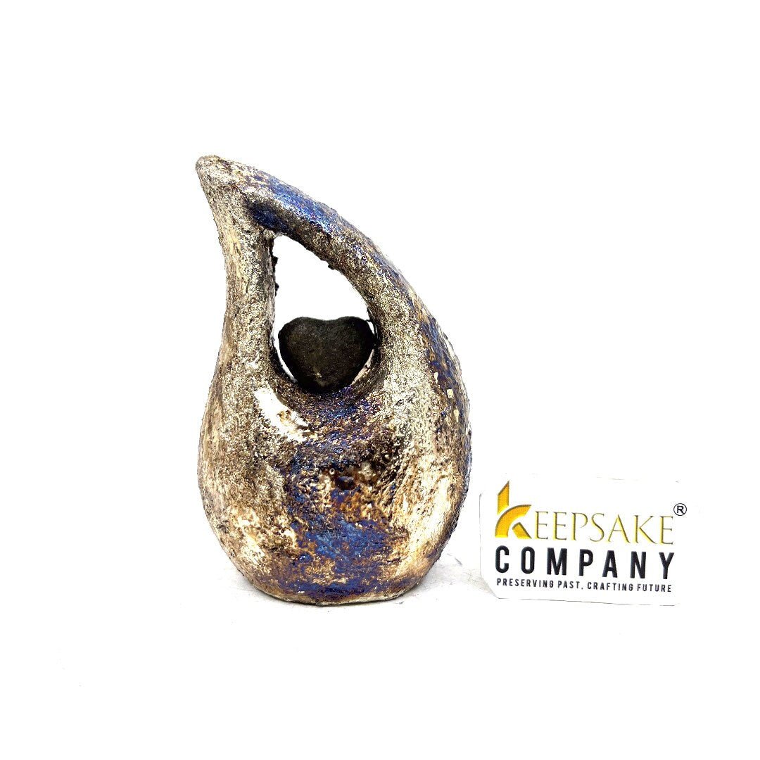 Antique finish teardrop mini Cremation Urn for Human Ash - Small Urn For Ashes - Funeral Urn - Ash Urn from Keepsake Company - Keepsake Urn - teardropurns.com