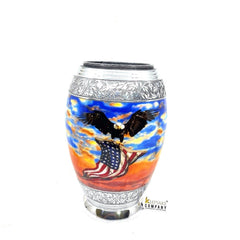 Bald Eagle Patriotic Cremation urn - Funeral Urn for Human Ash - Urn for Ashes Male - Urn - Decorative Urns - Burial Urn - Urns - Erns - Ern - teardropurns.com