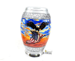 Bald Eagle Patriotic Cremation urn - Funeral Urn for Human Ash - Urn for Ashes Male - Urn - Decorative Urns - Burial Urn - Urns - Erns - Ern - teardropurns.com