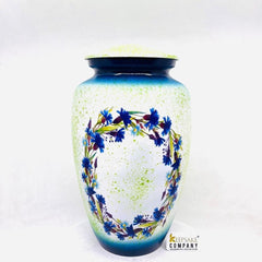 Beautiful Blue Green Cremation Urn for Human Ash / Urns for Ashes / Keepsake Urns / Funeral Urn / Memorial Urn / Personalized Urn - teardropurns.com