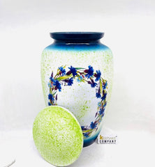 Beautiful Blue Green Cremation Urn for Human Ash / Urns for Ashes / Keepsake Urns / Funeral Urn / Memorial Urn / Personalized Urn - teardropurns.com