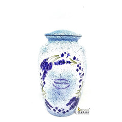 Beautiful Purple Blue Cremation Urn for Human Ash / Urns for Ashes / Keepsake Urns / Funeral Urn / Memorial Urn / Personalized Urn - teardropurns.com