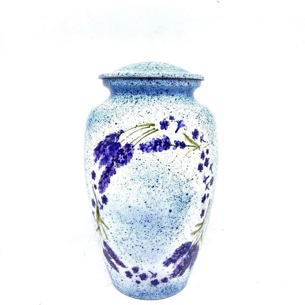 Beautiful Purple Blue Cremation Urn for Human Ash / Urns for Ashes / Keepsake Urns / Funeral Urn / Memorial Urn / Personalized Urn - teardropurns.com