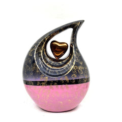 Black and Pink Teardrop Urn - Urns for Ashes - urns for human ashes - Cremation Urns for Adult Ashes - Memorial Urn - Personalized Urn - teardropurns.com