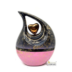 Black and Pink Teardrop Urn - Urns for Ashes - urns for human ashes - Cremation Urns for Adult Ashes - Memorial Urn - Personalized Urn - teardropurns.com