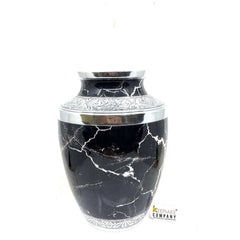 Black and white Marble cremation urn for the ashes - Urns for Human Ash - Urn for Ashes Male - Urn - Decorative Urns - Burial Urn - Urns - teardropurns.com