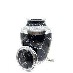 Black and white Marble cremation urn for the ashes - Urns for Human Ash - Urn for Ashes Male - Urn - Decorative Urns - Burial Urn - Urns - teardropurns.com