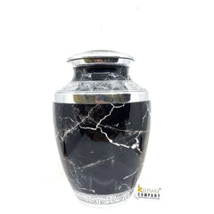 Black and white Marble cremation urn for the ashes - Urns for Human Ash - Urn for Ashes Male - Urn - Decorative Urns - Burial Urn - Urns - teardropurns.com