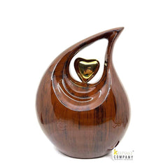 Black Brown Teardrop Urns for Ashes Adult male - Urn - urns for human ashes adult female - Urns - Cremation Urns for Adult Ashes - Keepsake - teardropurns.com