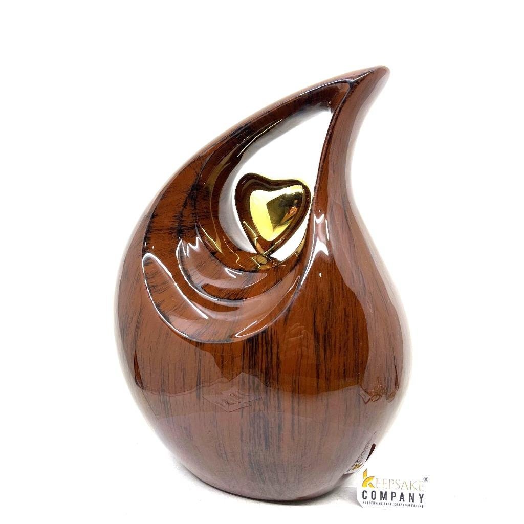 Black Brown Teardrop Urns for Ashes Adult male - Urn - urns for human ashes adult female - Urns - Cremation Urns for Adult Ashes - Keepsake - teardropurns.com