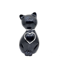 Black Cat figurine Urn - Pet Urns for Cats Ashes - Urn for Cat Ashes - Urns for Ashes - Cat Urn for Ashes - teardropurns.com