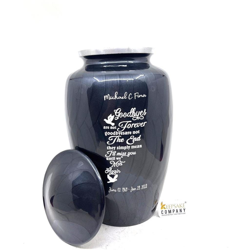 Black Cremation Urns for Adult Ashes - Urns for Human Ashes - Urns for Ashes Adult Male - Urn - Decorative Urns - Burial Urn - Funeral Urn - teardropurns.com