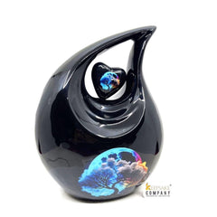 Black Cremation Urns for Ashes Adult Male - Urns for Ashes Adult Female - Urn - Urns - Cremation Urn - Keepsake Urn - Funeral Urn - teardropurns.com