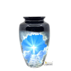 Black Divine Cross Cremation Urns for Ashes Adult Male - Urns for Ashes Adult Female - Urn - Urns - Cremation Urn from Keepsake Company - teardropurns.com