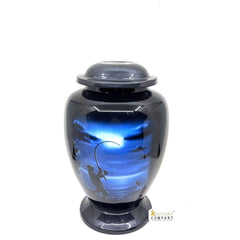 Black Fisherman Urns for Adult Ashes - Urns for Human Ashes - Urns for Ashes Adult Male - Urn - Decorative Urns - Burial Urn - Funeral Urn - teardropurns.com