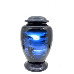 Black Fisherman Urns for Adult Ashes - Urns for Human Ashes - Urns for Ashes Adult Male - Urn - Decorative Urns - Burial Urn - Funeral Urn - teardropurns.com