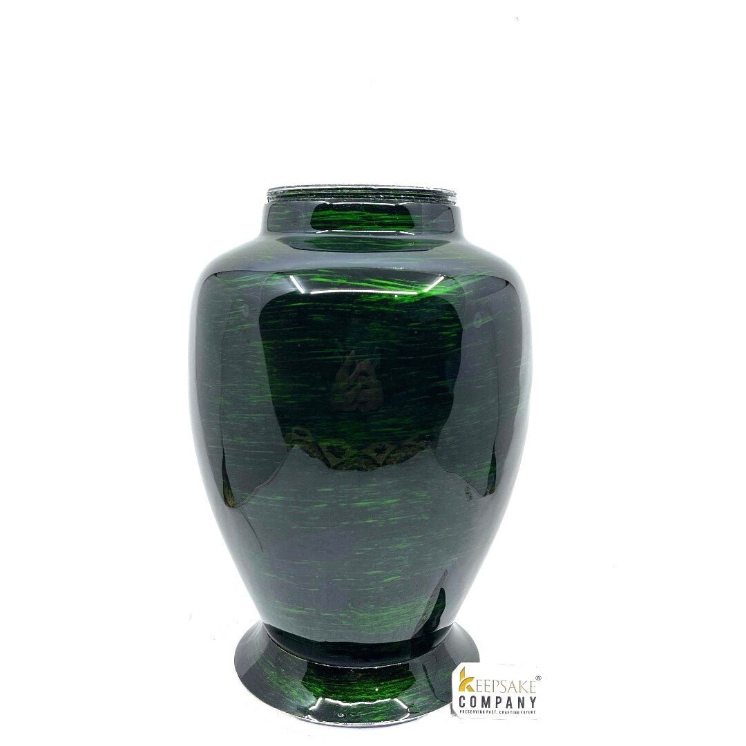 Black Green Cremation Urns for Adult Ashes - Urns for Human Ash - Urn for Ashes Male - Urn - Decorative Urns - Burial Urn - Custom Urns - teardropurns.com