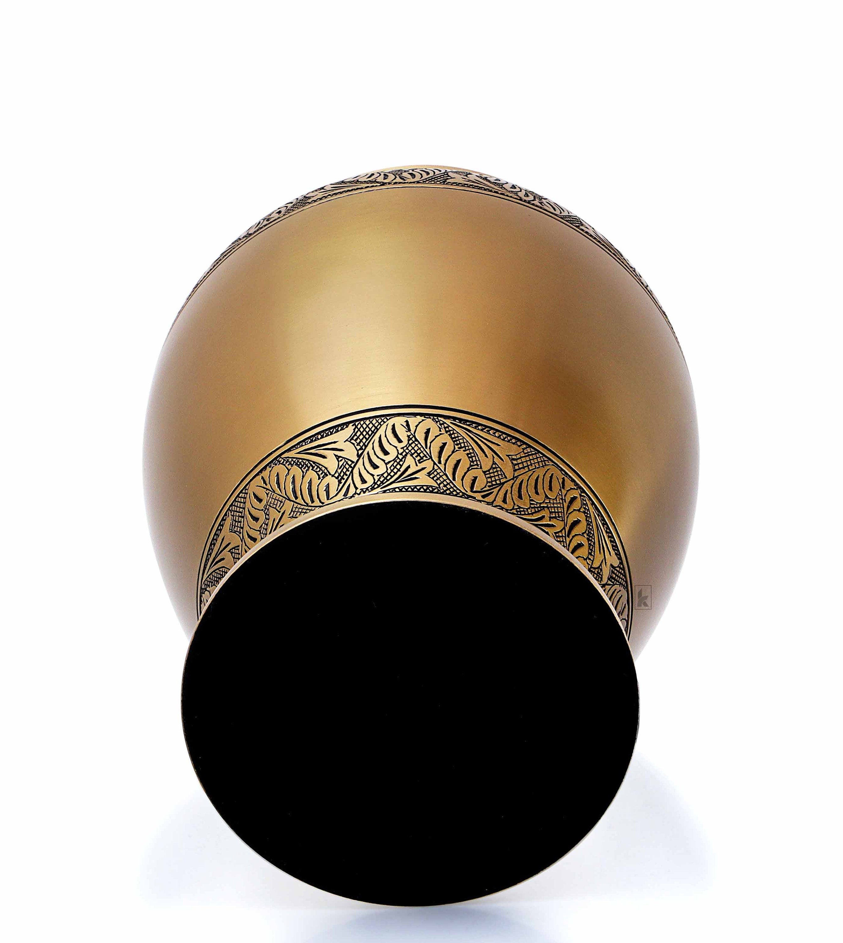 Elegant Engraved Golden Adult Urn