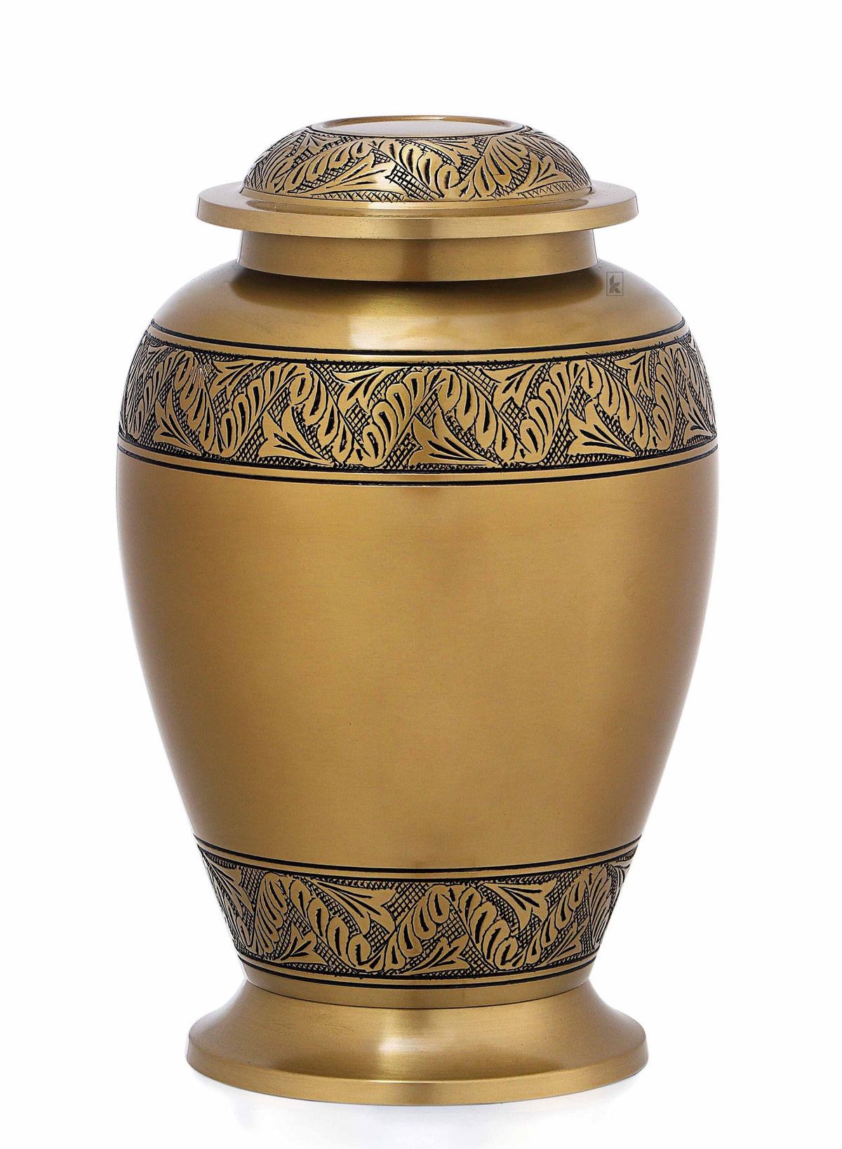 Elegant Engraved Golden Adult Urn