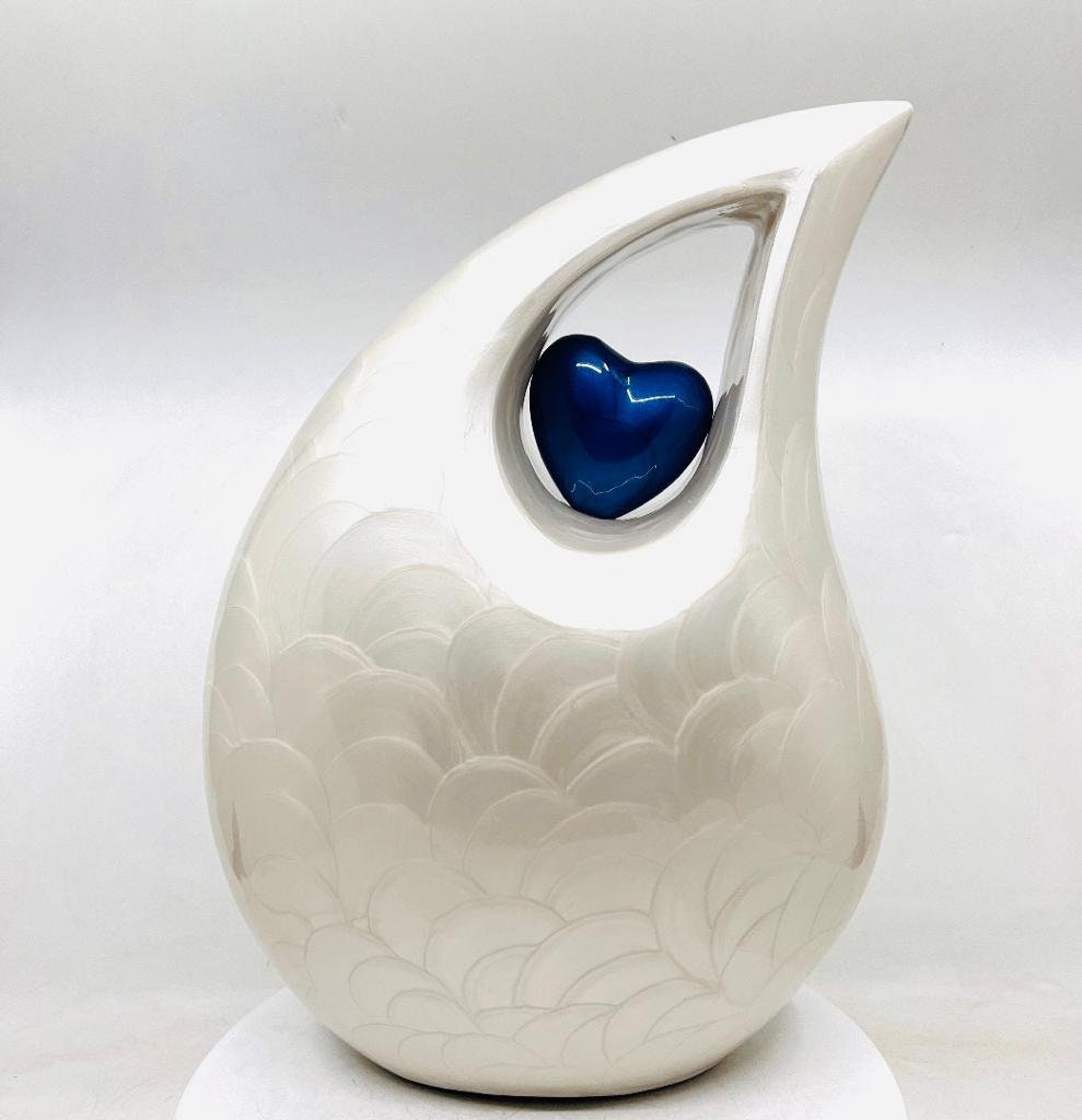 Extra Large /  Adult Pearl White Cremation Urns for Ashes Adult Male - Adult Urn - Ashes Urn - Urn - Urns for Human Ashes Keepsake C